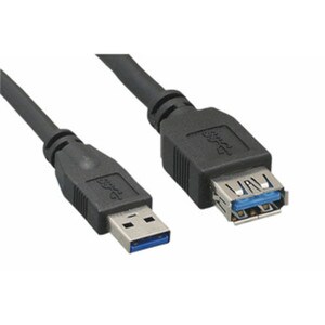 3 ft. Black USB 3.0 A Male/A Female Extension Cable